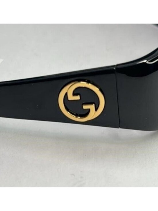 New Authentic GUCCI GG1247s 001 Black/Gold Oval sunglasses main image 9